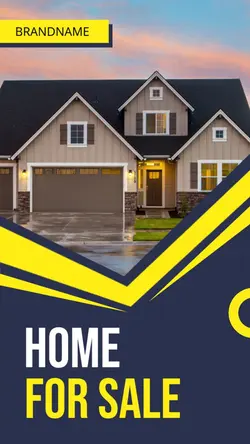 Blue Yellow Real Estate Sale & Rent Template