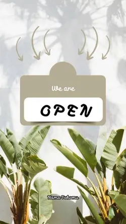 We are open green