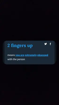 2 fingers up 