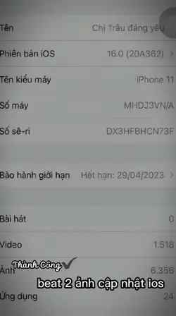 Cập Nhật IOS 16.0