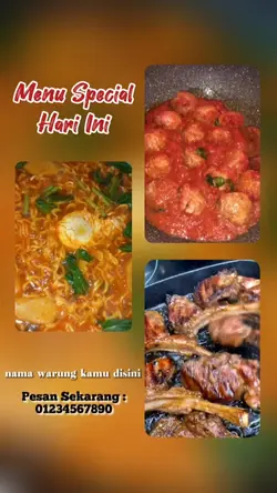 menu masakan warung