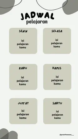 jadwal pelajaran