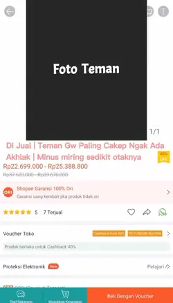 Jual teman di shopee
