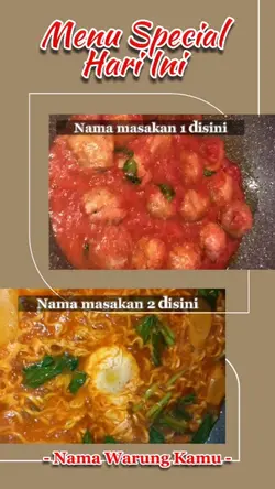 menu masakan warung