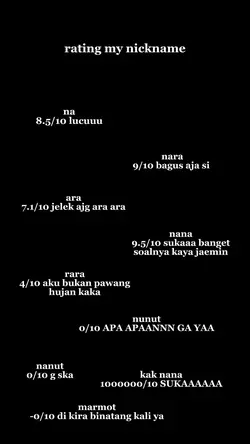 rating nma panggilan