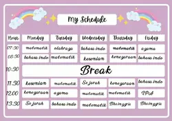 My schedule online