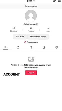 account tiktok