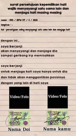 Surat Izin mencintai