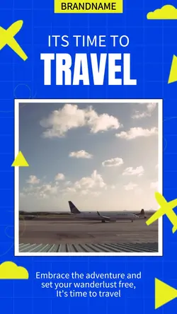 Blue Airline Promotion Template