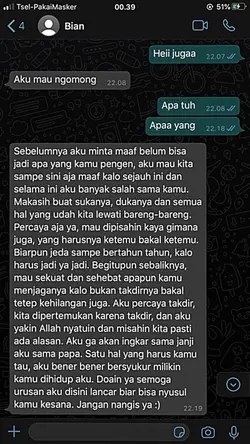 ss chat sedih