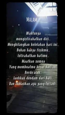 malam.. istirahatlah