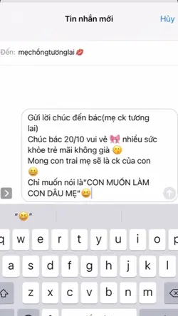gửi mẹ chồng 20/10