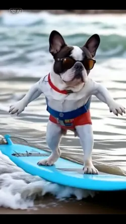 dog surfer AI