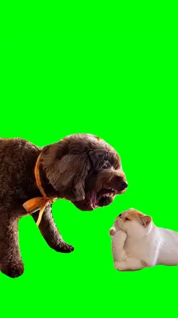 DOG ANGRY TO CAT 