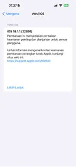 Update iOS terbaru
