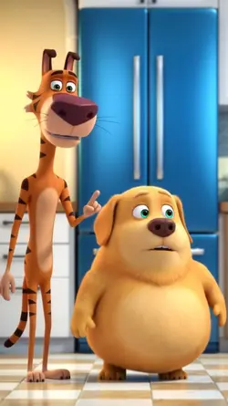 Dog and tiger,cat