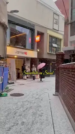 Snowfalls in Seoul