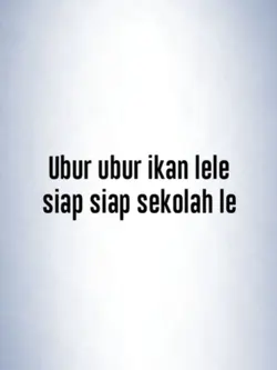 Siap Siap Sekolah Le