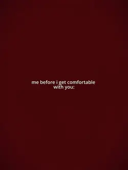 comfortable with u 