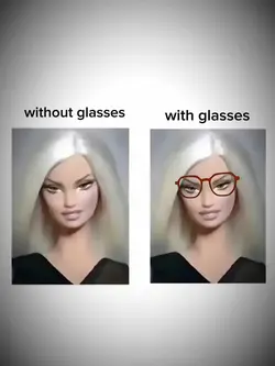 With sunglasses
