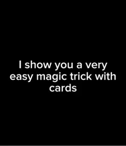 Magic trick w/ cards