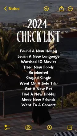 2024 checklist