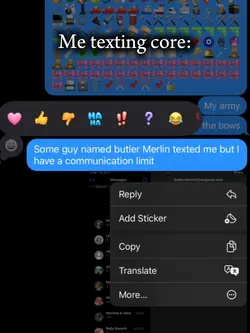 Me texting core