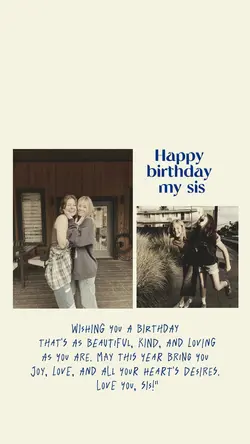 birthday my sis