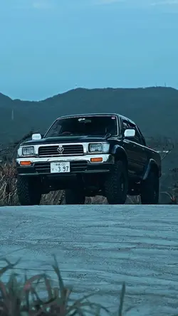 Black pickup truck