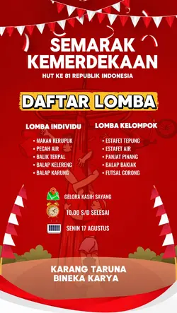 DAFTAR LOMBA HUT RI