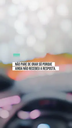 Não pare de orar