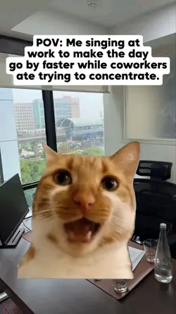 Me singing at work