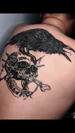 Cover tattoo 💀🦅🔥