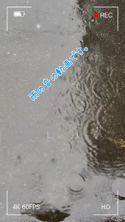 雨降り、雨音。約１分。