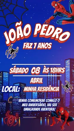 CONVITE HOMEM ARANHA