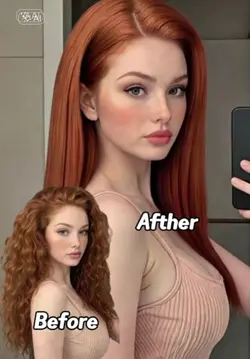 Straight hairstyle