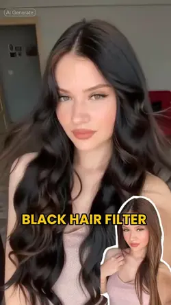 BLACK HAIR BY AI