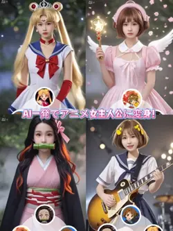 AI一発でアニメ女主人公に変身！🐈