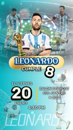 Invitacion Messi