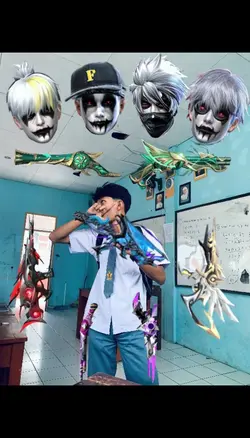 stiker mask ff