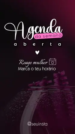 Agenda aberta 🩷
