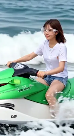モーターボートに乗って🚤✨