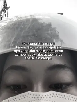 aku cuma bisa nangis