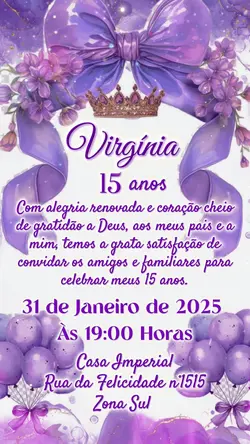 15 anos Roxo