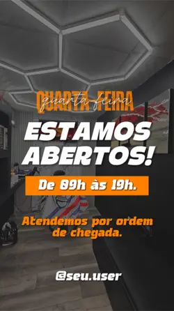 ESTAMOS ABERTOS 💈