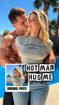 Hot man hug me