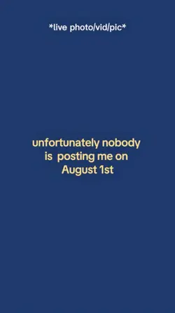 Me On August 1st