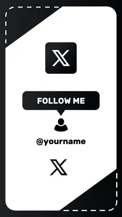 X Follow me Twitter 