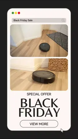 Business Template Black Friday Sale 3C Industry Robot Vacuum