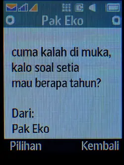 cuma kalah di muka 